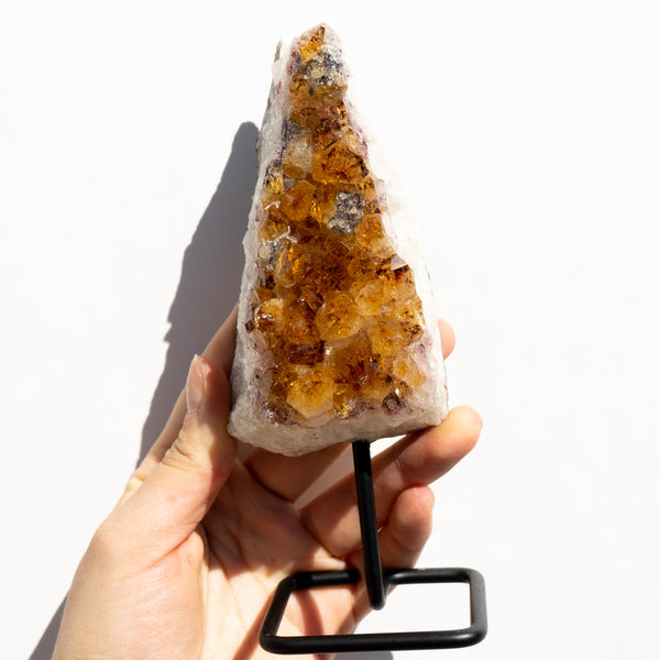 Citrine Cluster on Stand