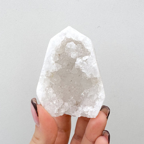 Sparkly Druzy Quartz Geode Tower
