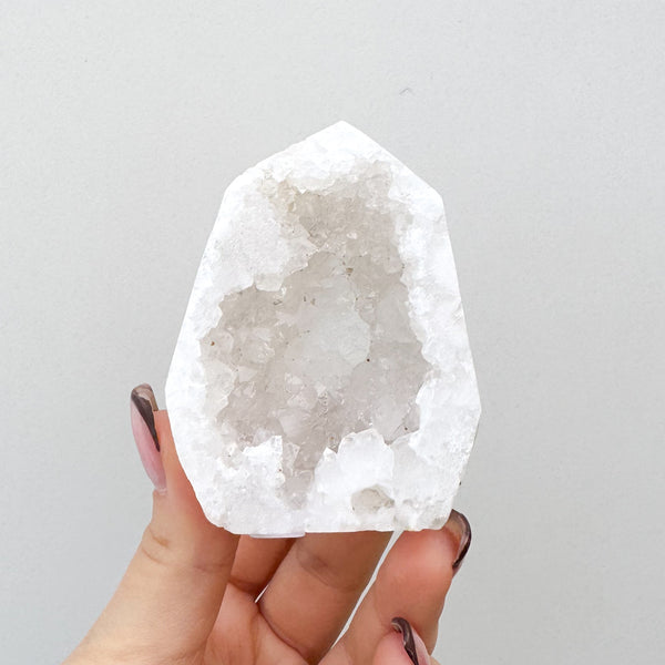 Sparkly Druzy Quartz Geode Tower