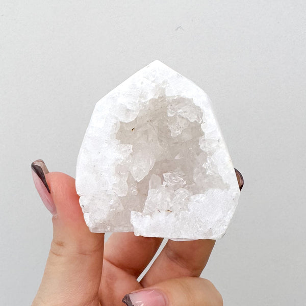 Sparkly Druzy Quartz Geode Tower