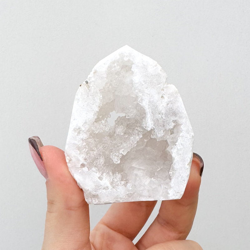 Sparkly Druzy Quartz Geode Tower