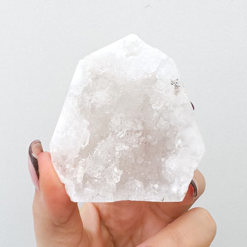 Sparkly Druzy Quartz Geode Tower