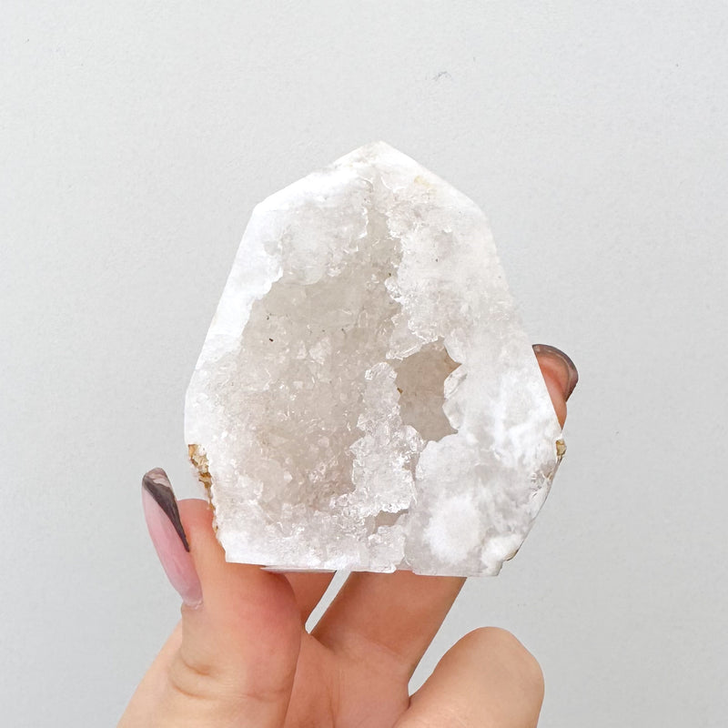 Sparkly Druzy Quartz Geode Tower