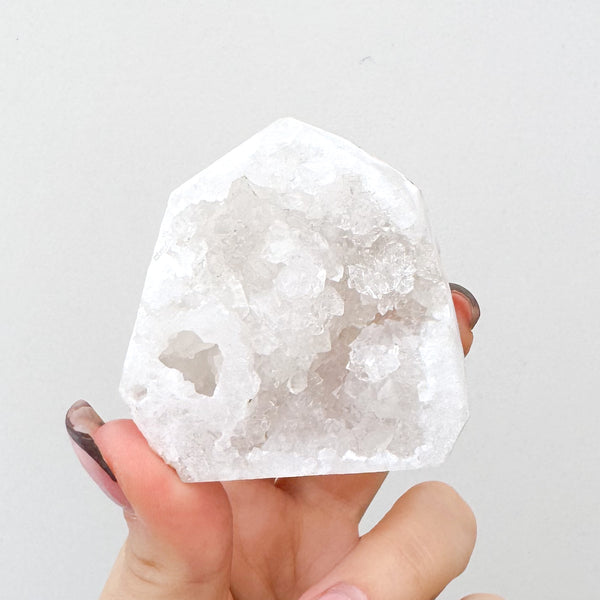 Sparkly Druzy Quartz Geode Tower