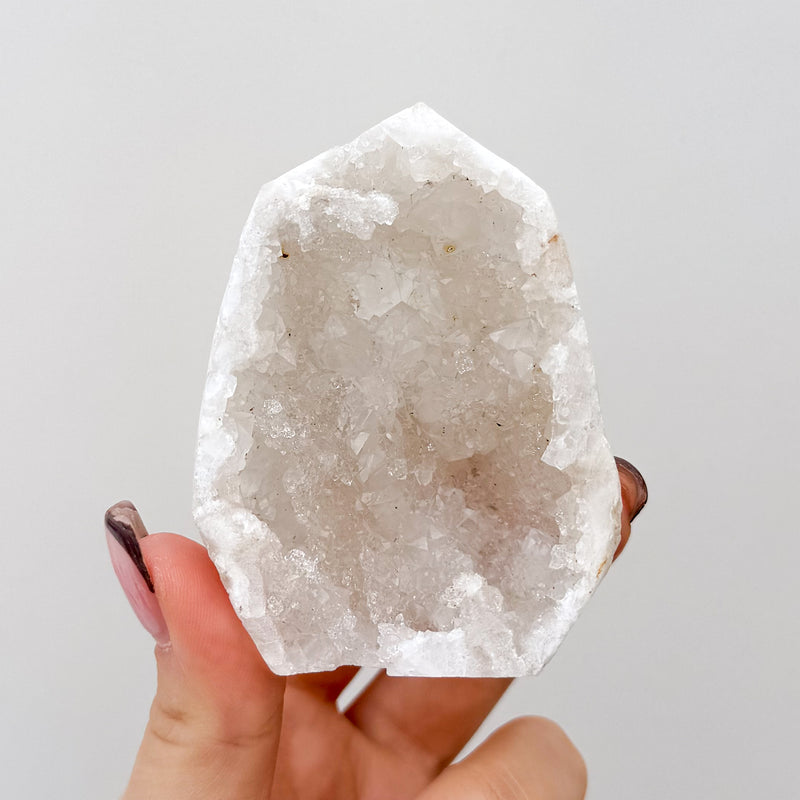 Sparkly Druzy Quartz Geode Tower