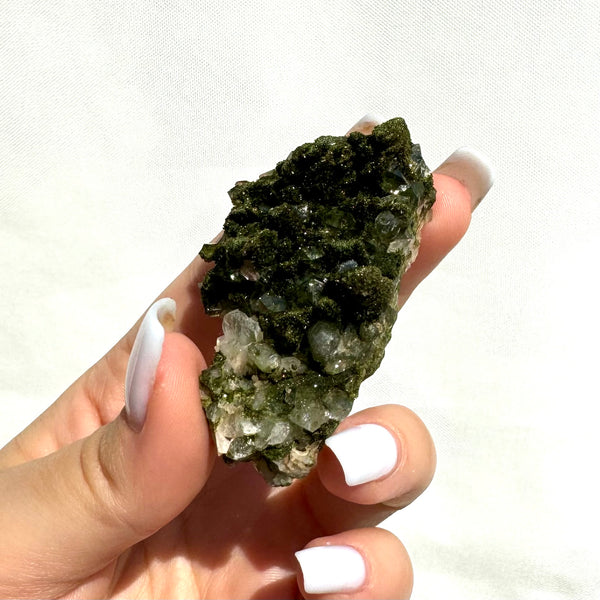 Forest Epidote with Quartz