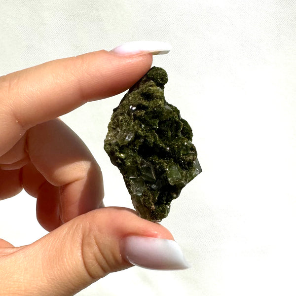 Forest Epidote with Quartz