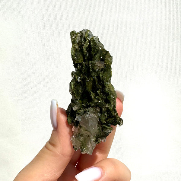 Forest Epidote with Quartz