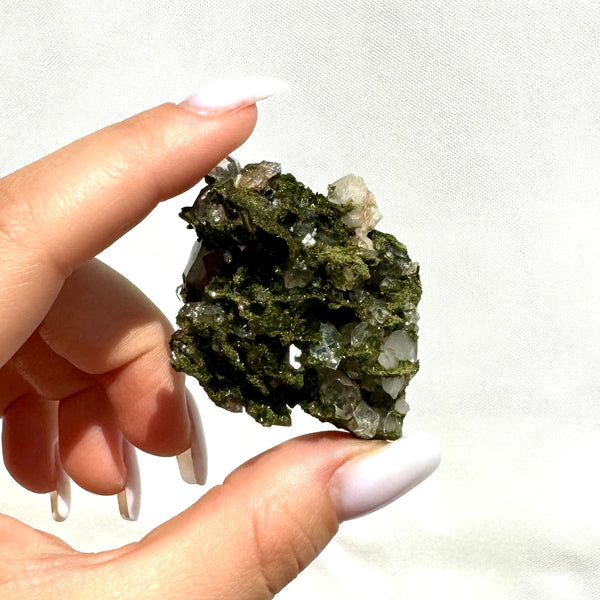 Forest Epidote with Quartz