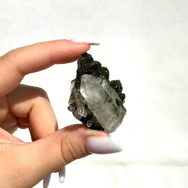 Forest Epidote with Quartz