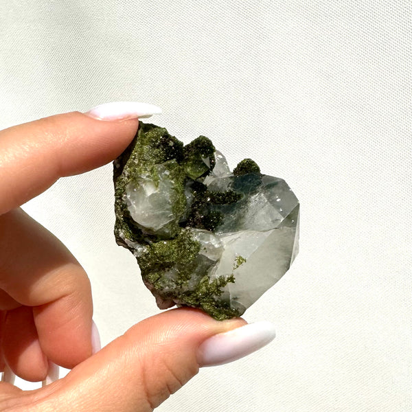 Forest Epidote with Quartz