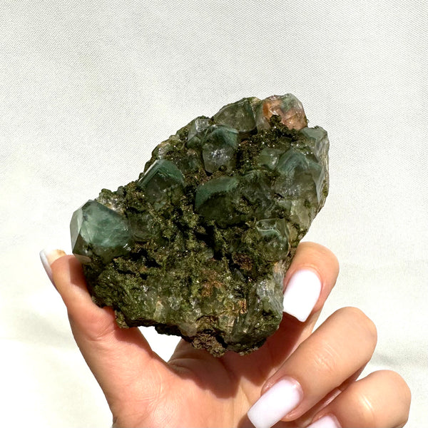 Forest Epidote with Quartz