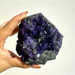 Rare Tanzanite Fluorite with Druzy Quartz