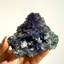 Rare Tanzanite Fluorite with Quartz