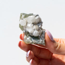 Pyrite, Green Fluorite & Calcite (Morocco)