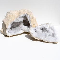 Quartz Geode Pair