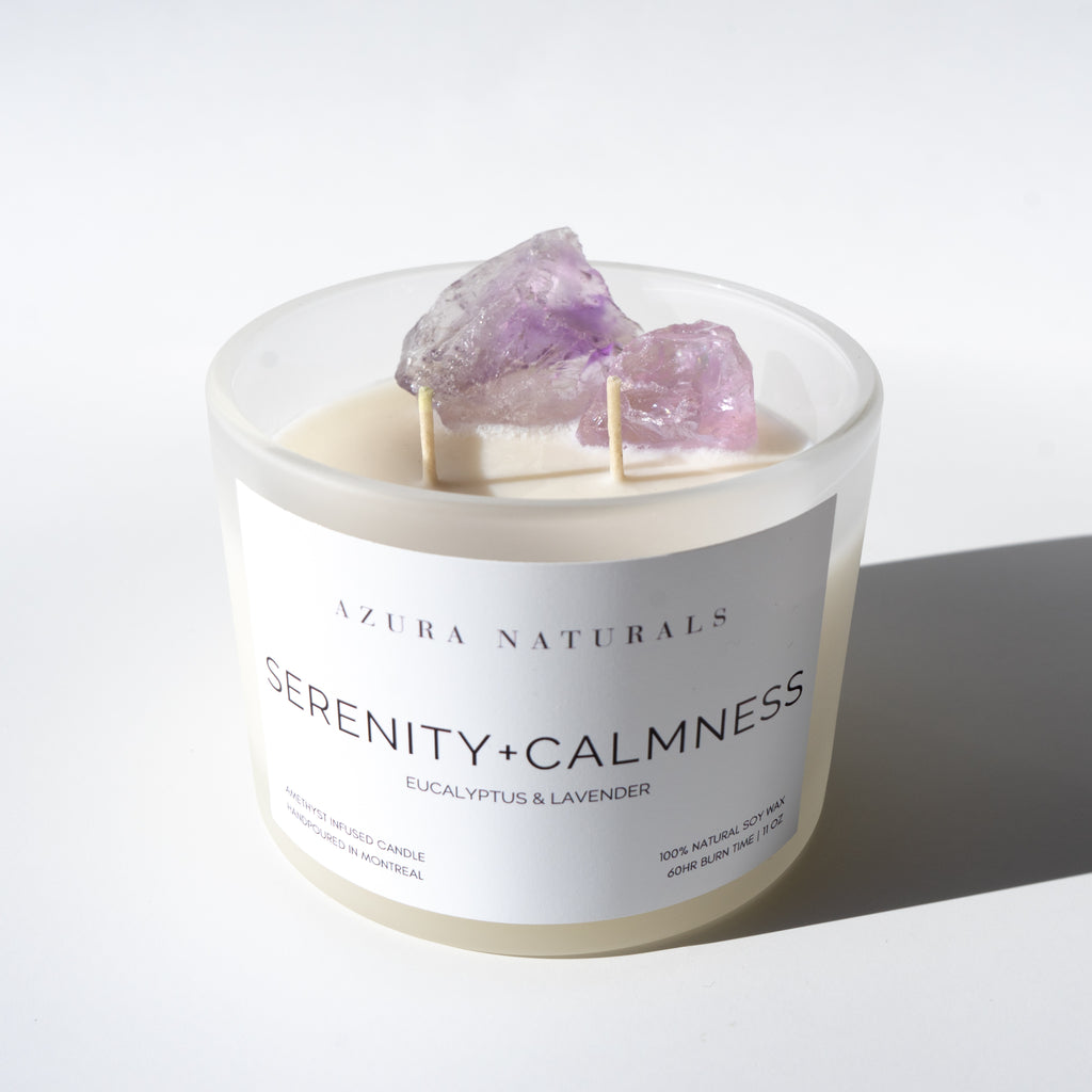 Harmony and Serenity Crystal-Infused Candle and Essential Oil