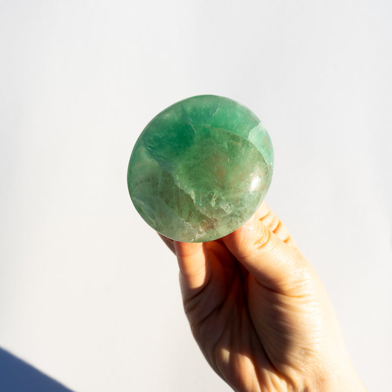 Green Fluorite Palm Stone – Azura Naturals - Main Image