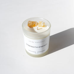 STRENGTH + ENERGY | CITRINE, LEMON & ORANGE CANDLE 6 OZ