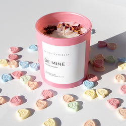 BE MINE | ROSE QUARTZ, LEMON & LAVENDER CANDLE